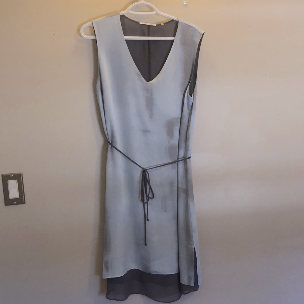 Light blue chiffon shift dress